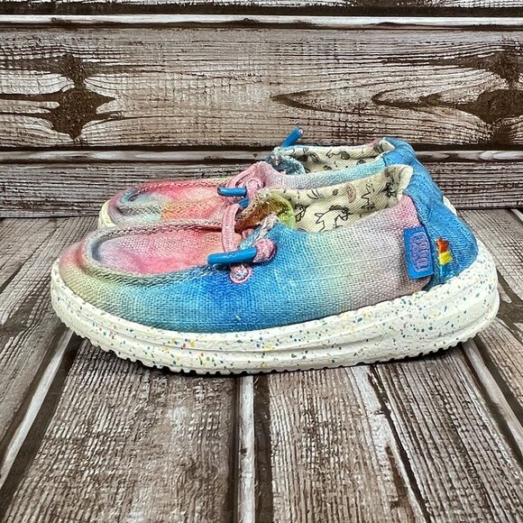 HEY DUDE Wendy Toddler Dreamer Girl's 7 K7 Multicolor Comfort Sneakers Shoes - Picture 4 of 9